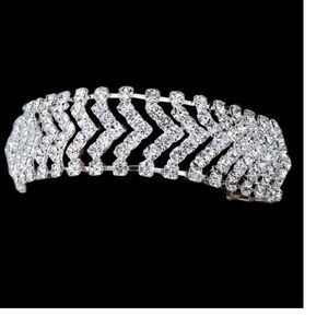 Elegant Vintage Silver Rhinestone Bracelet